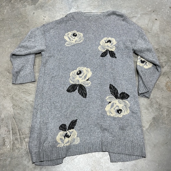 Style&Co grey w/tan n black‎ pen front cardigan / Size XXL / S-60 - Picture 5 of 5